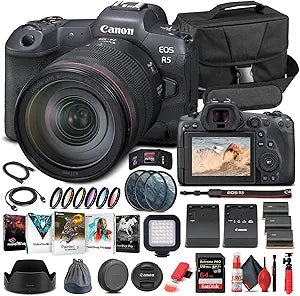 Canon 4147C013 EOS R5 Camera: 24-105mm Lens & Accessories (Renewed)