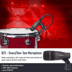 Samson DK707 7-Piece Drum Mic Kit - with Stands & Cables