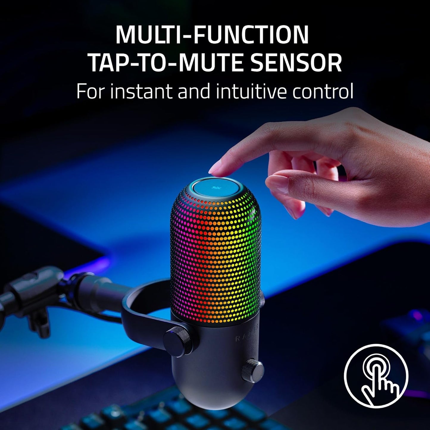 Razer RZ19-05060100-R3U1 Seiren V3 Chroma RGB Streaming Microphone