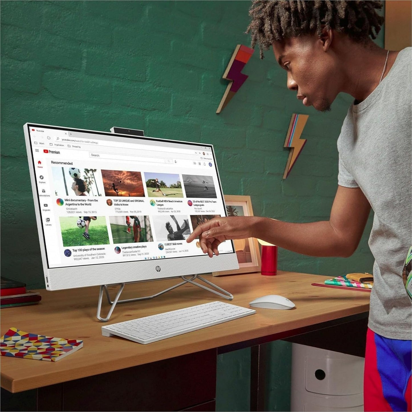 HP 27-cb0070 All-in-One Desktop PC Touchscreen Bundle