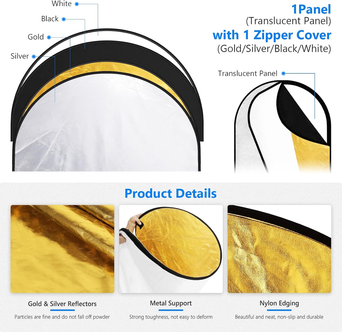 Neewer 88008128 5-in-1 Photography Reflector