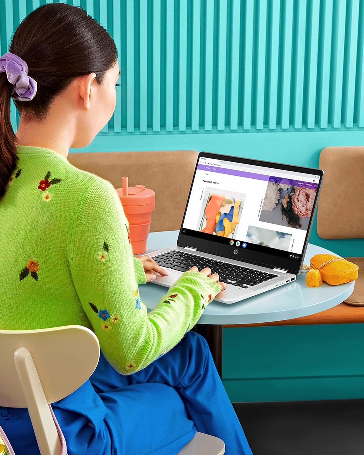 HP 14a-ca0023nr Chromebook x360 2-in-1 Touchscreen Laptop