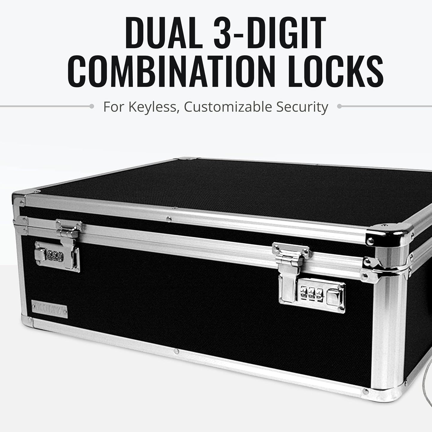 Vaultz VZ00323 Combination Lock Box for Laptop Cash and Medicine