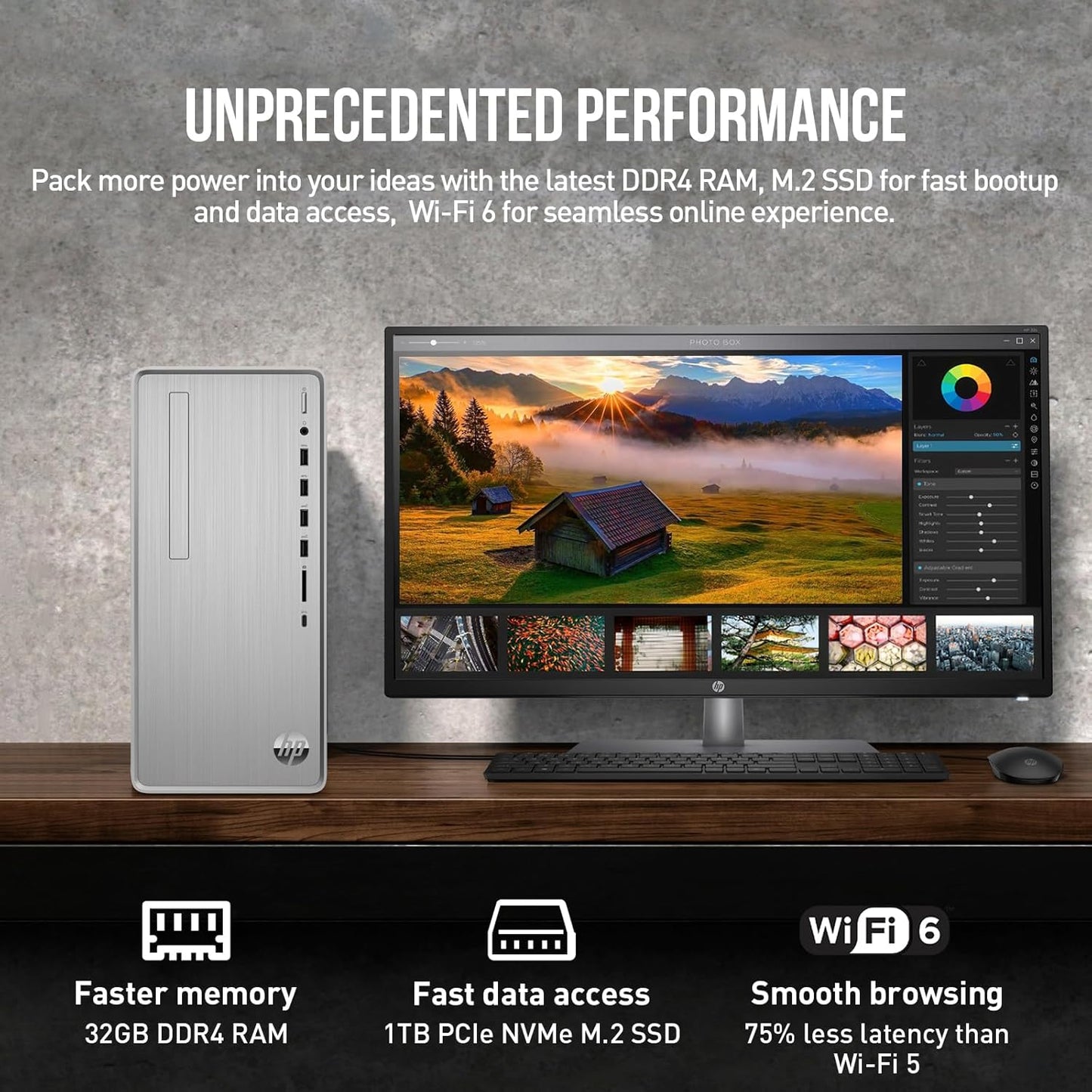 HP Ryzen 5 Desktop, 32GB RAM, 1TB SSD, Windows 11 Pro & Office