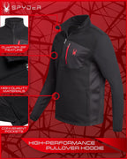 Spyder Sweater Quarter Zip Pullover Fleece Mock Neck