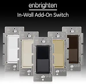 GE 35545 Add-On Smart Lighting Control Black Paddle — main product image