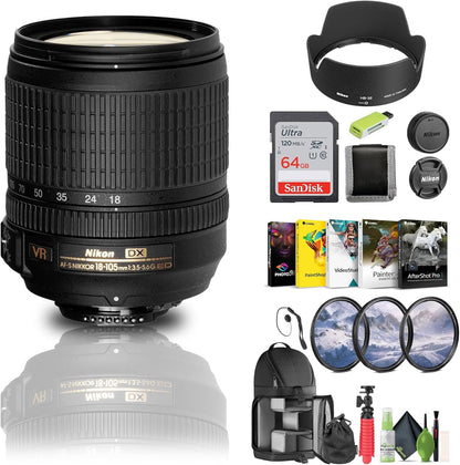 Nikon 2179 18-105mm VR Lens Bundle (Renewed)