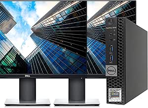 Dell Optiplex 3040 i3-6100T 16GB 256SSD Dual 24" LCD (Renewed)