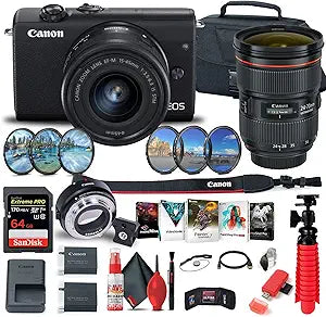 Canon 3699C009 EOS M200 Mirrorless Camera 15-45mm Lens Kit (Renewed)