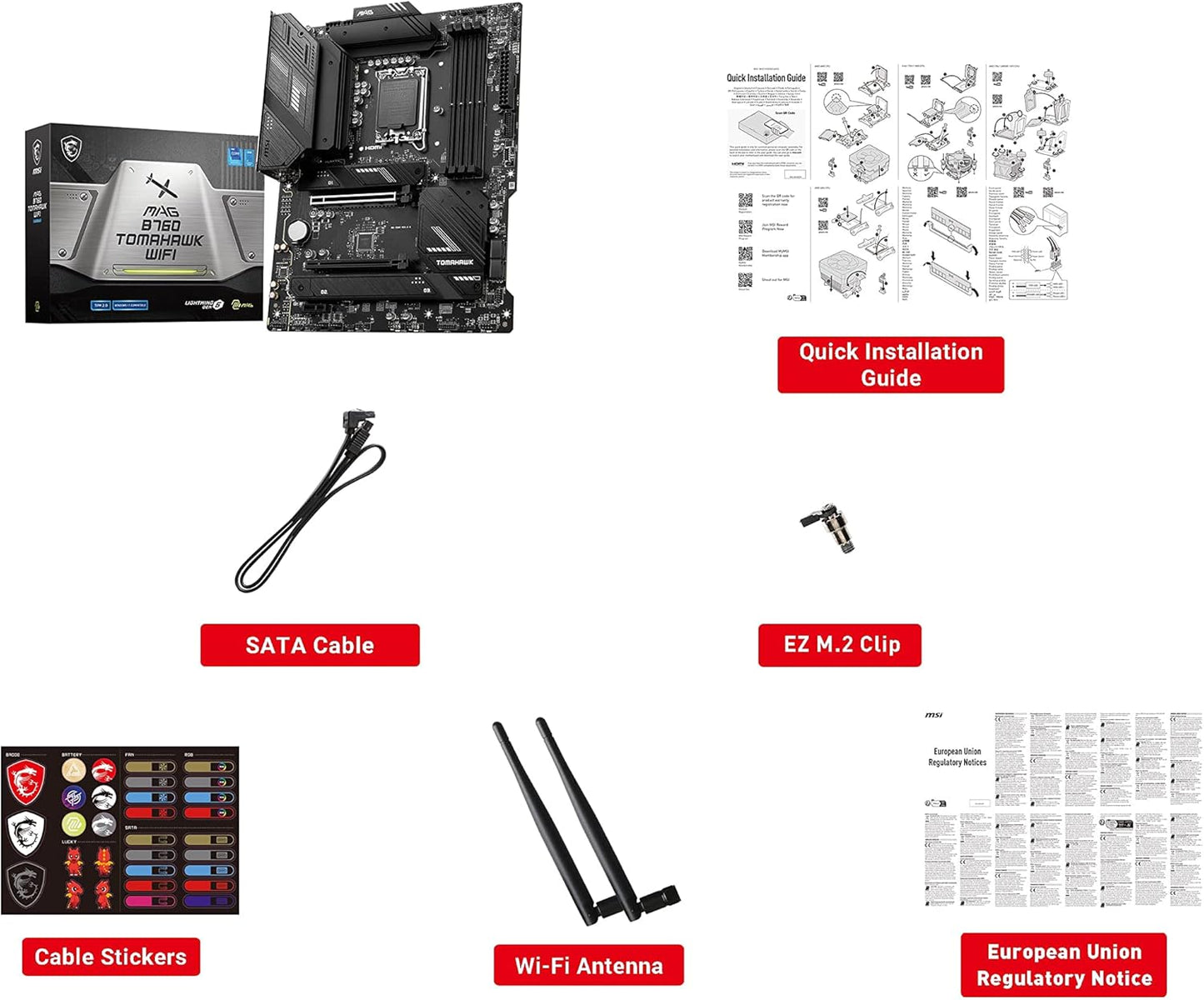 MSI B760TAMAWIFI MAG Tomahawk Gaming Motherboard DDR5