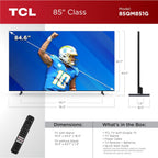 TCL 85QM851G 85-Inch QLED QD-Mini LED TV