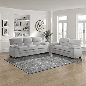 Lexicon Eyre 2-Piece Gray Living Room Sofa Set