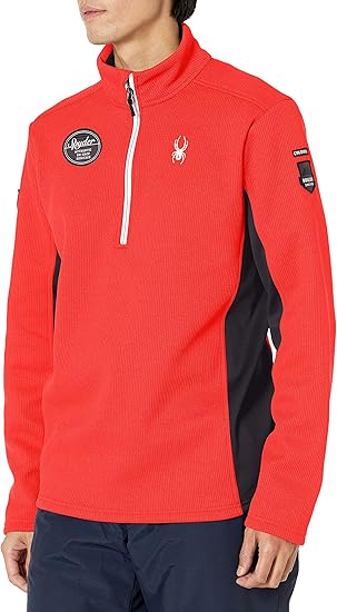 Spyder 205338 Men's Bandit Wengen Half Zip Fleece Jacket — main product image