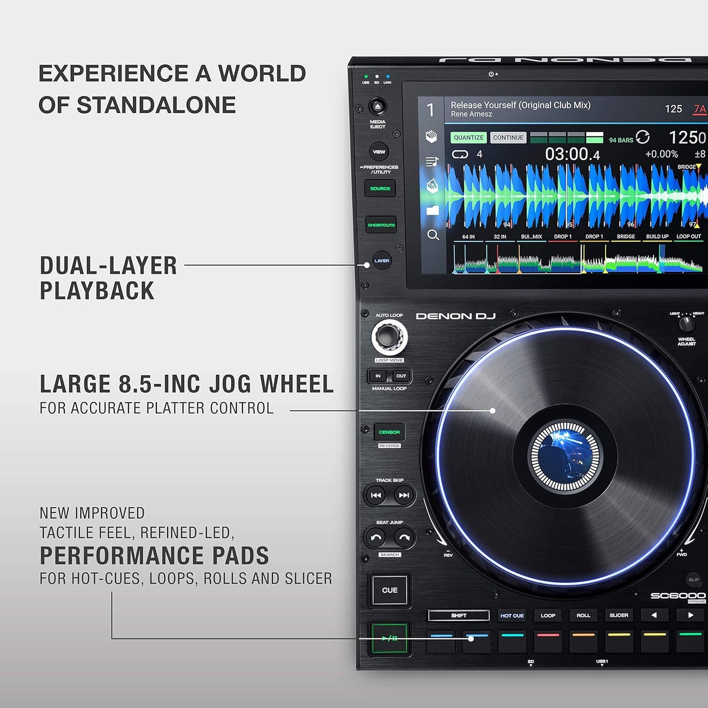 Denon DJ SC6000 PRIME Standalone DJ Media Player WiFi