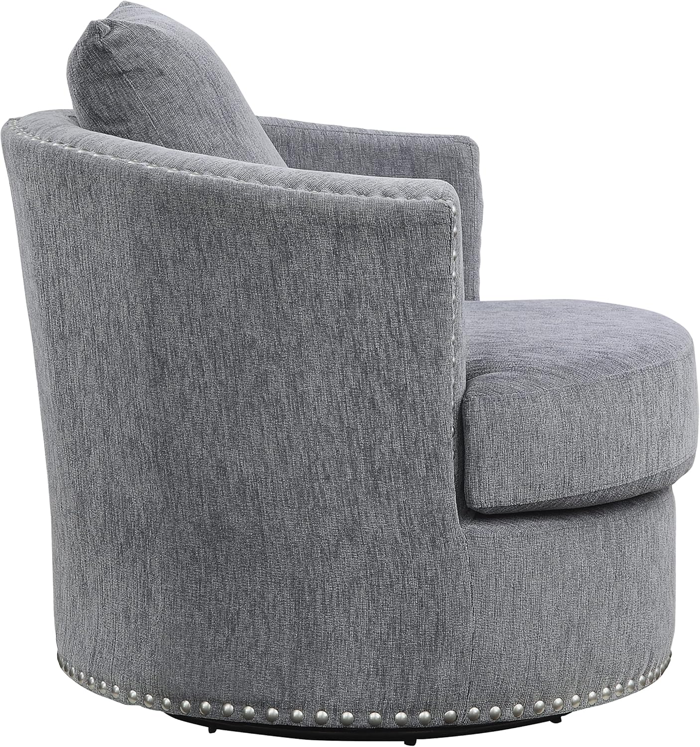 Lexicon S189468DG-1 Gray Chenille Swivel Accent Chair