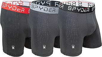 Spyder Performance Mesh Boxer Briefs 3-Pack Mens Sports Underwear — main product image