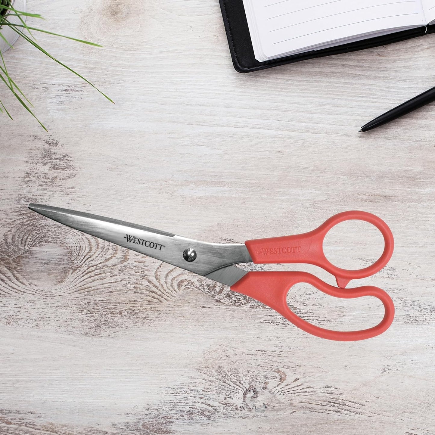 Westcott 40618 8" All Purpose Stainless Steel Scissors - Red