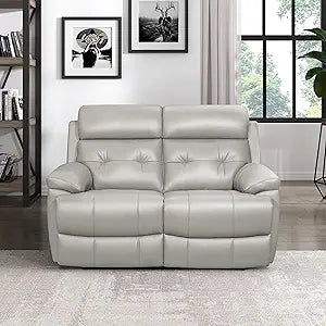 Lexicon 194840170631 Inkwood Silver Gray Reclining Loveseat — main product image