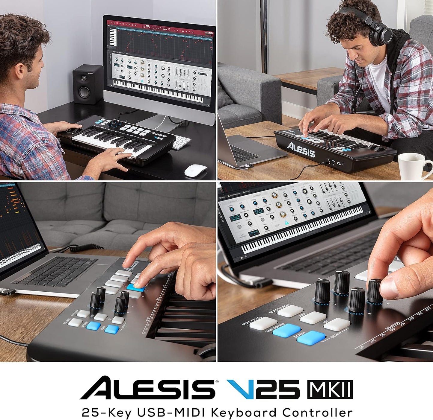 Alesis V25 MKII USB MIDI Keyboard Controller - 25 Keys, Software