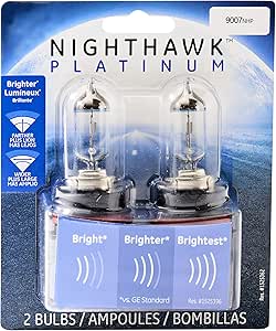 GE 90573 Nighthawk Platinum Halogen Headlight Bulbs 2-Pack