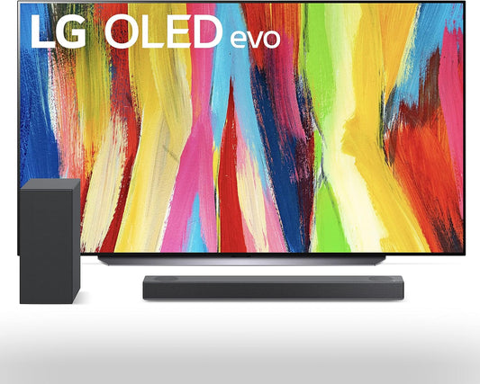 LG OLED83C2PUA 83" 4K Smart OLED TV with Soundbar