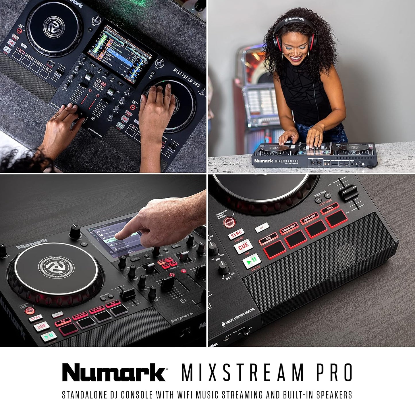 Numark Mixstream Pro Standalone DJ Controller with Built-in Speakers