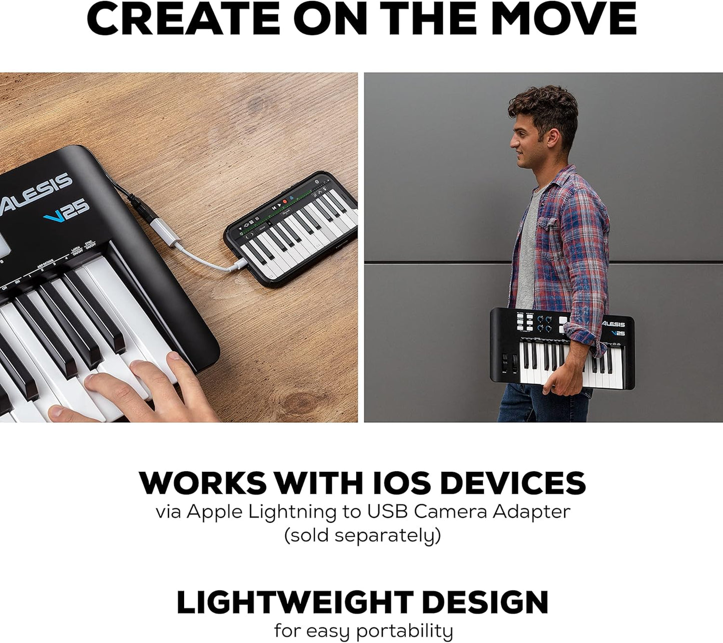 Alesis V25 MKII USB MIDI Keyboard Controller - 25 Keys, Software