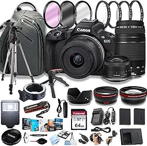 Canon R50 Mirrorless Camera Lens Bundle