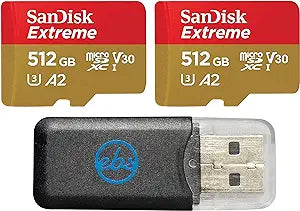 SanDisk 512GB_TF_Extreme_x2_R4 Extreme GoPro Hero 10 MicroSD Card