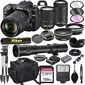 Nikon D7500 DSLR Camera Lens Bundle (Renewed)