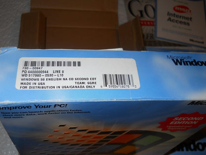 Microsoft Second Edition Windows 98 SE CD