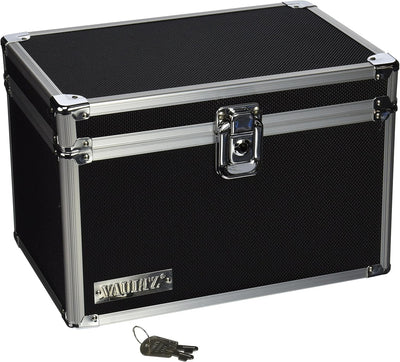 Vaultz VZ01280 Lockable Index Card Holder, 5x8 Organizer Box