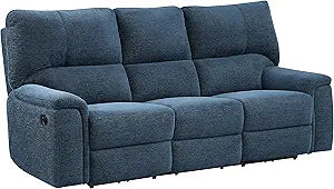 Lexicon Orofino 84" Manual Double Reclining Sofa Indigo