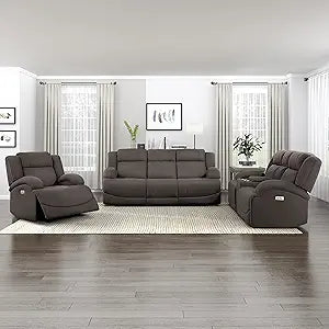Lexicon 194840178729 Landwood Chocolate Power Reclining Set — main product image
