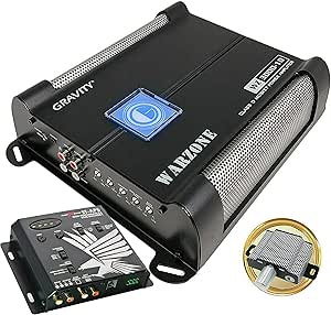 Gravity 3000.1D 3000W Car Amplifier Subwoofer Bass Bundle