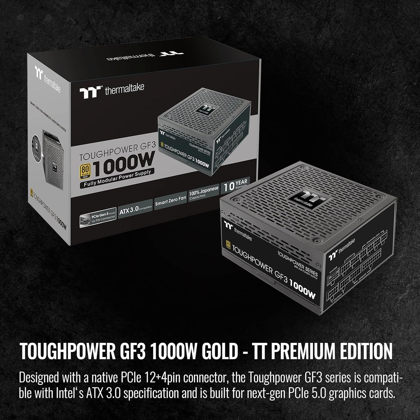 Thermaltake PS-TPD-1000FNFAGU-4 Toughpower GF3 1000W ATX 3.0 PCIe 5.0 PSU