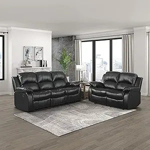 Lexicon 194840175452 Humphreys Black Reclining Living Room Set