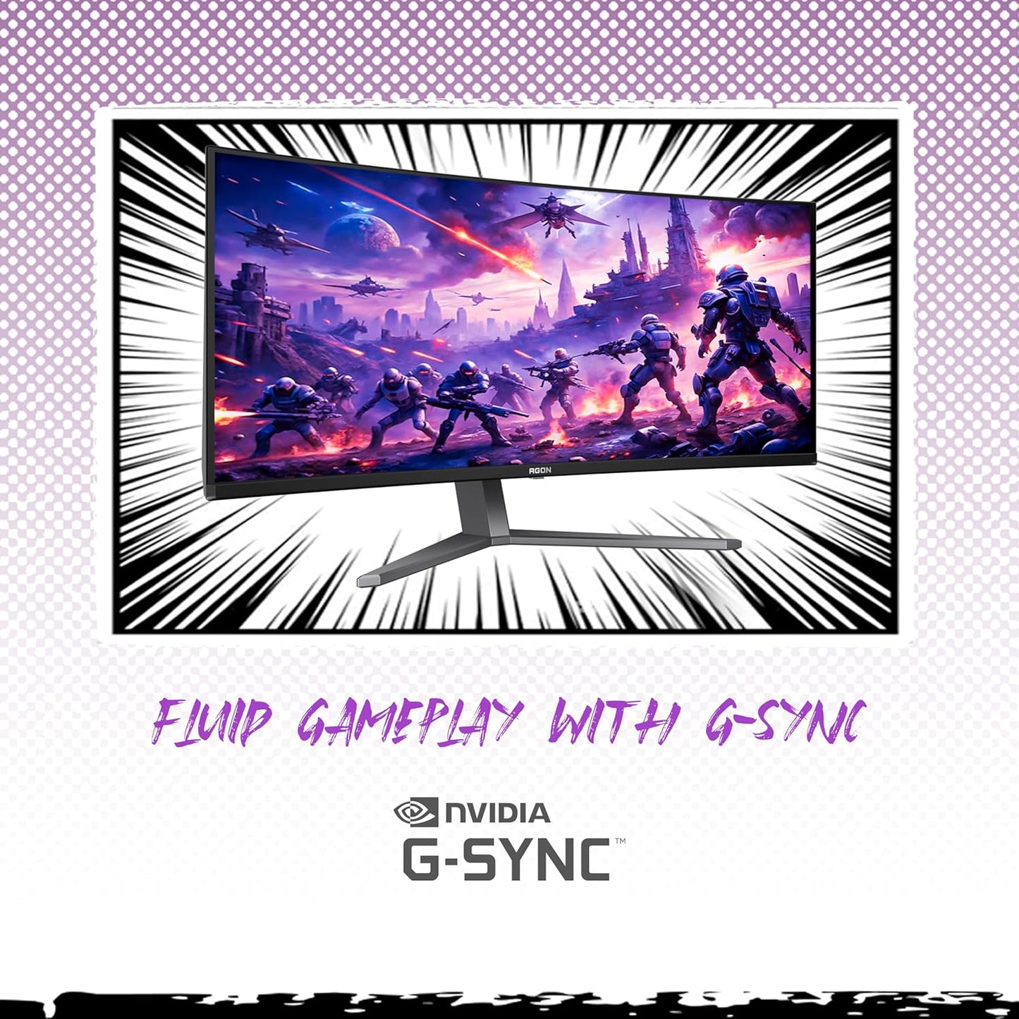 AOC AG346UCD Agon PRO 34'' Curved QD OLED Gaming Monitor