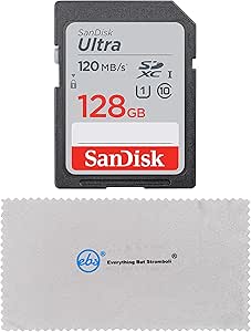 SanDisk 128GB Ultra SD Card Canon Camera Bundle