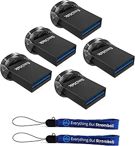 SanDisk CZ430-032G-5Pk-Lan 32GB Ultra Fit USB 3.1 Flash Drive - 5 Pack