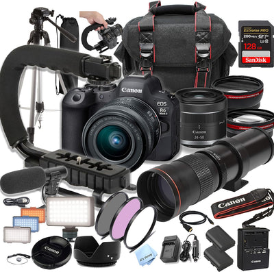 Canon R6 Mark II 24-50mm Lens Telephoto Bundle Renewed