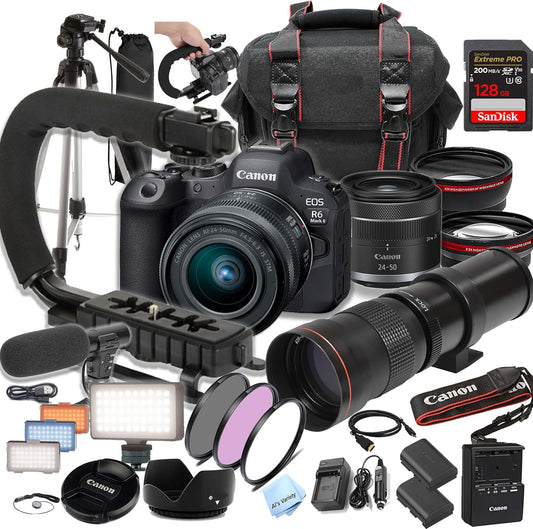 Canon R6 Mark II 24-50mm Lens Telephoto Bundle Renewed
