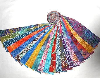 MDG 2.5" Beautiful Batiks Jelly Rolls Quilting Fabric