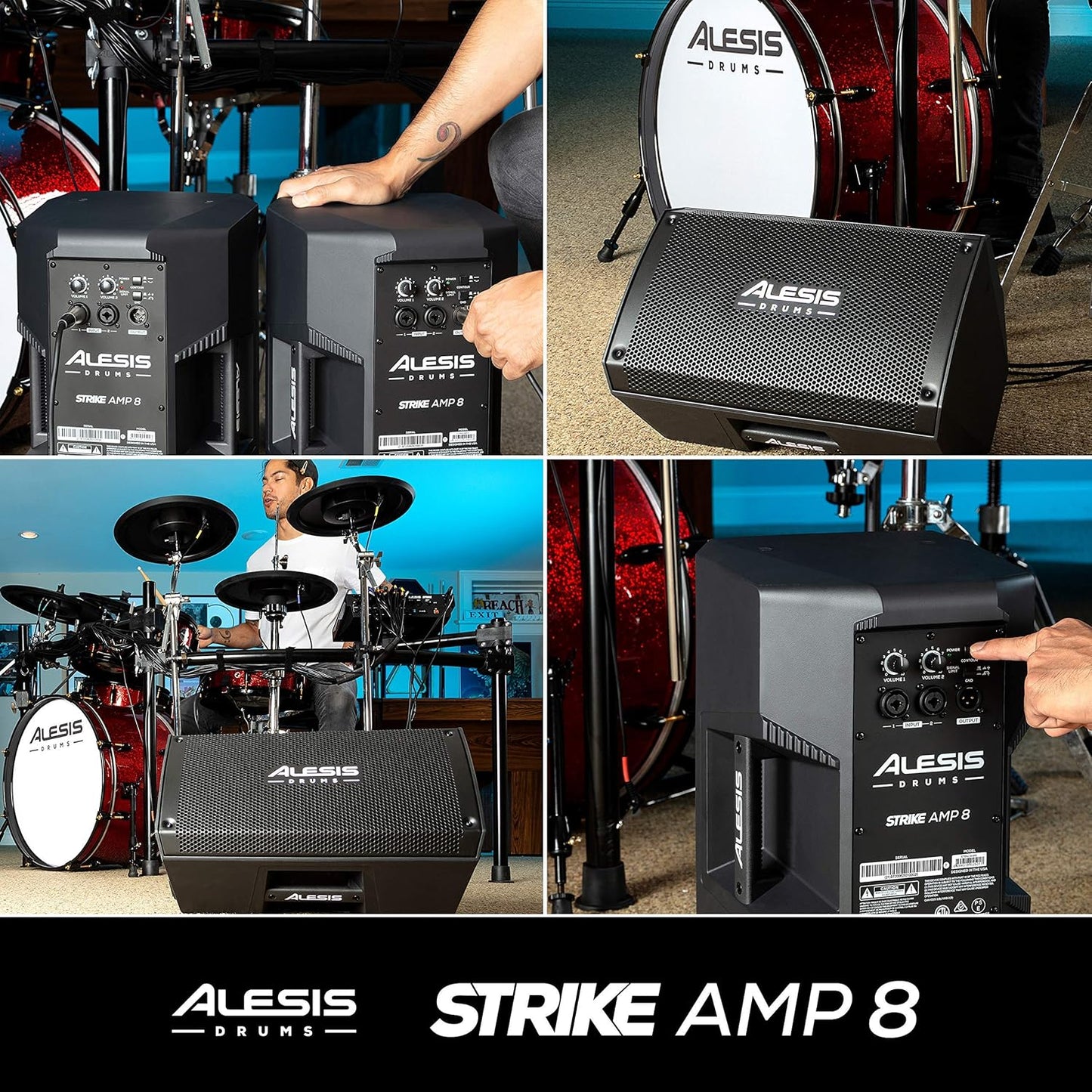 Alesis Strike Amp 8, 2000W Electronic Drum Amplifier (Renewed)