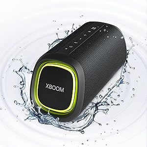 LG XG7QBK Portable Bluetooth Speaker with LED Lighting