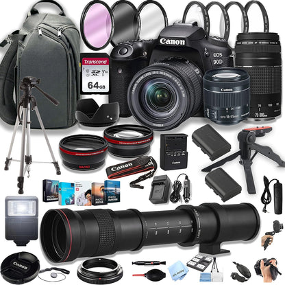 Canon EOS 90D DSLR Camera Bundle - Renewed