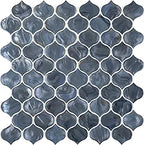 MSI AMZ-MD-00295-SAM Blue Shimmer Arabesque Glass Tile