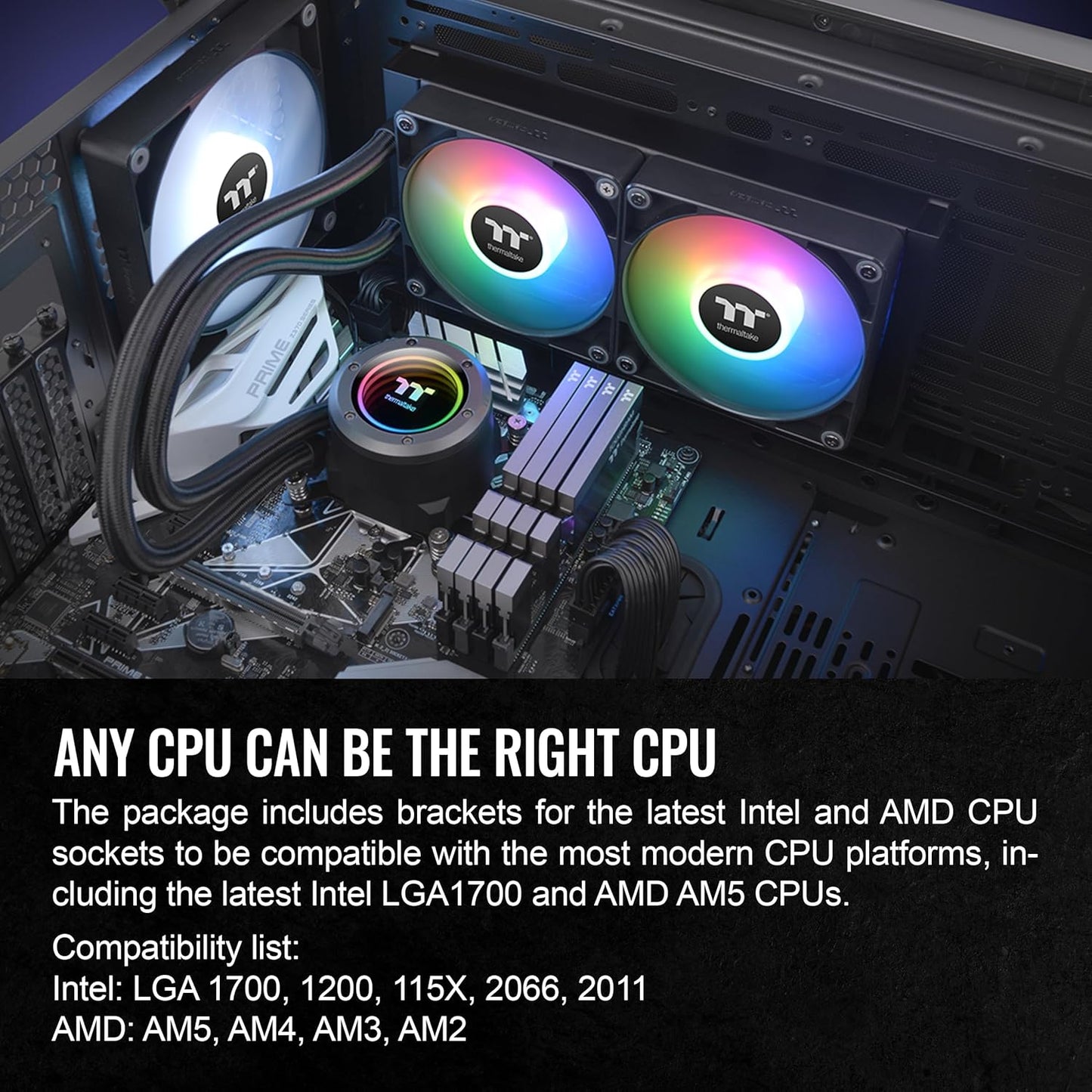 Thermaltake CL-W361-PL12SW-A TH240 ARGB V2 CPU Liquid Cooler