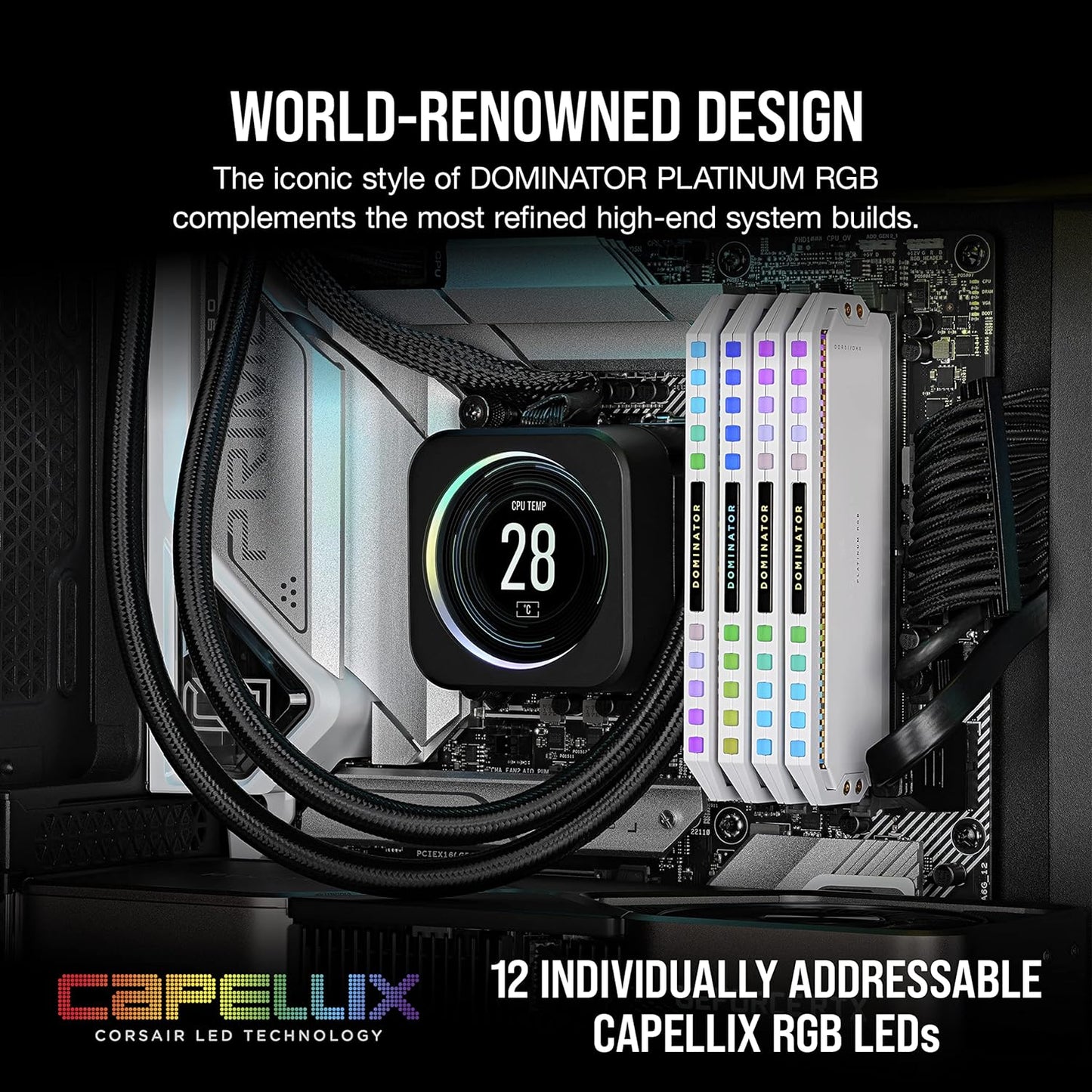 Corsair CMT32GX5M2X6200C36W 32GB 6200MHz DDR5 RGB RAM