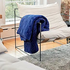 Gravity Weighted Blanket, 15lbs, 48x72, Navy, Cotton, Washable Cover